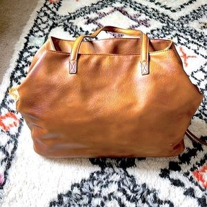 Vegan Leather Luggage Tote